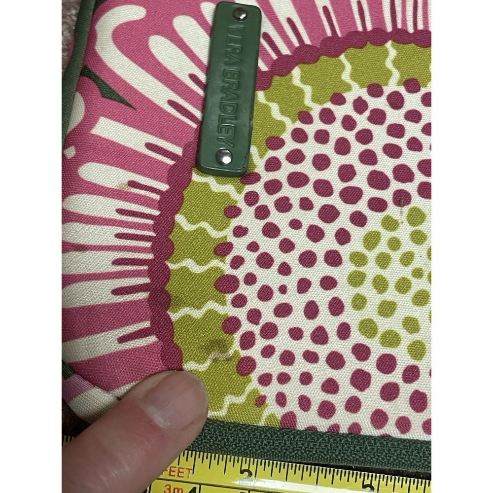 Vera Bradley 9" Cushioned Tablet iPad Holder Case Cover Green Pink - Picture 8 of 8